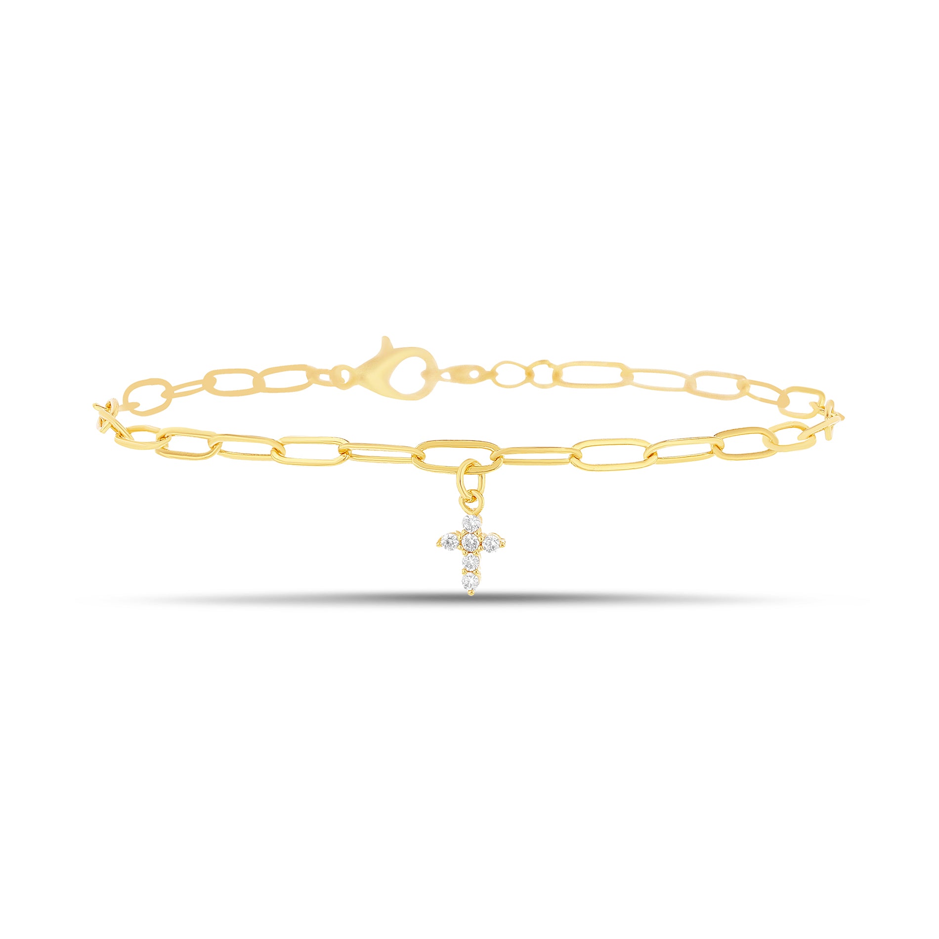 Joy to the World with Brass Gold Charm Bracelet