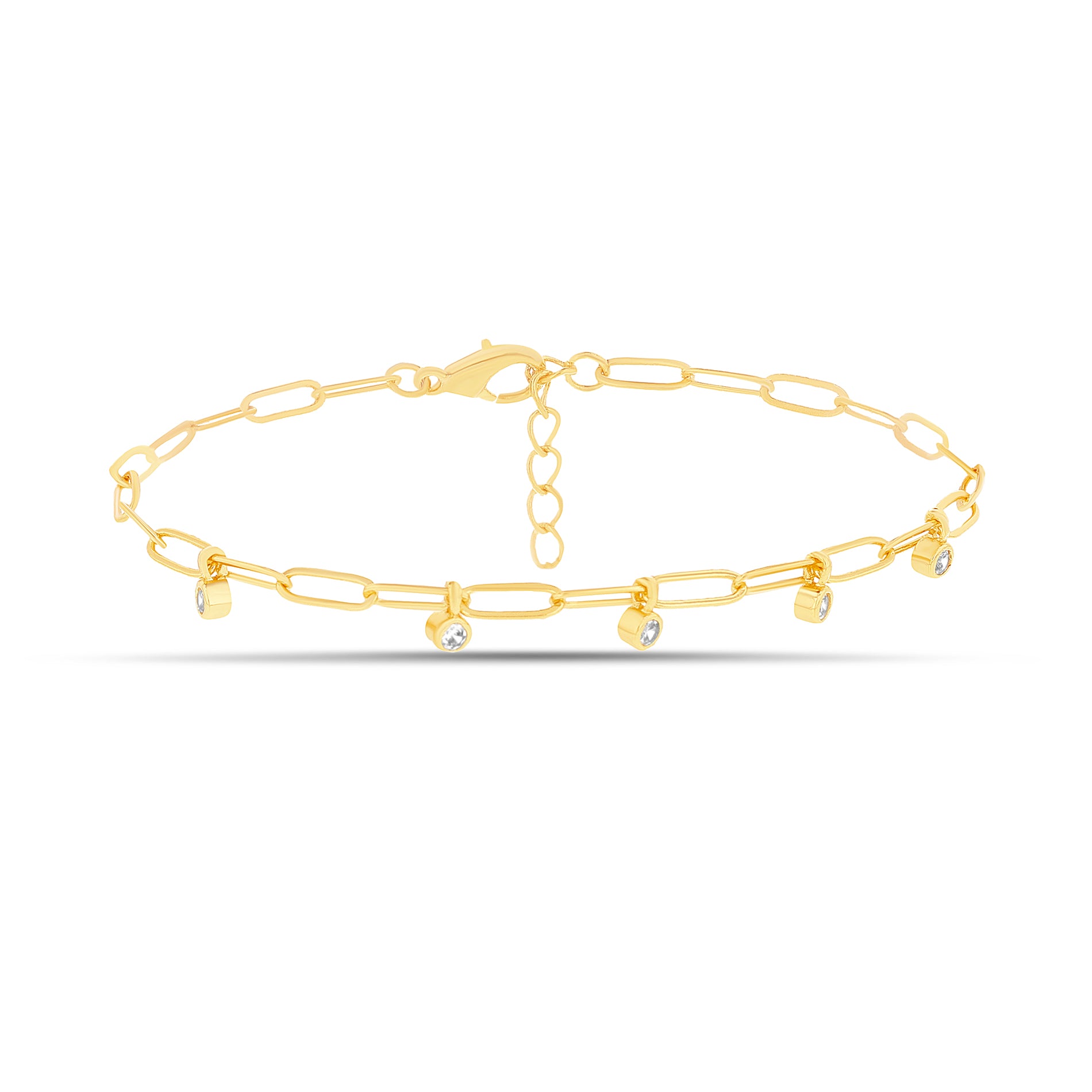 Dangling in Style with Brass and Gold Bezel Bracelet
