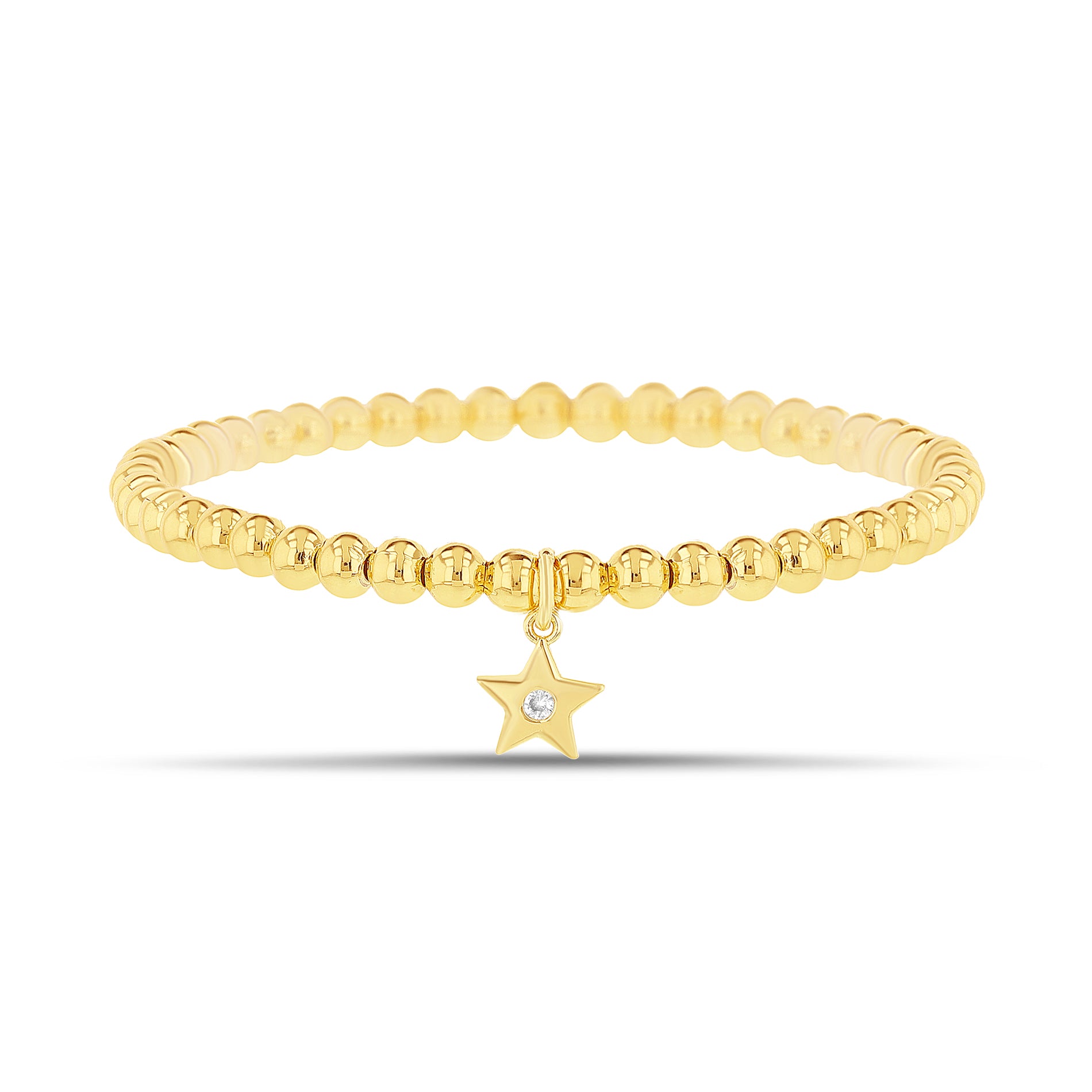 Cheers with Gold Bezel Beaded Bracelet