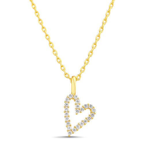 Gingerbread House Card with CZ Heart Necklace