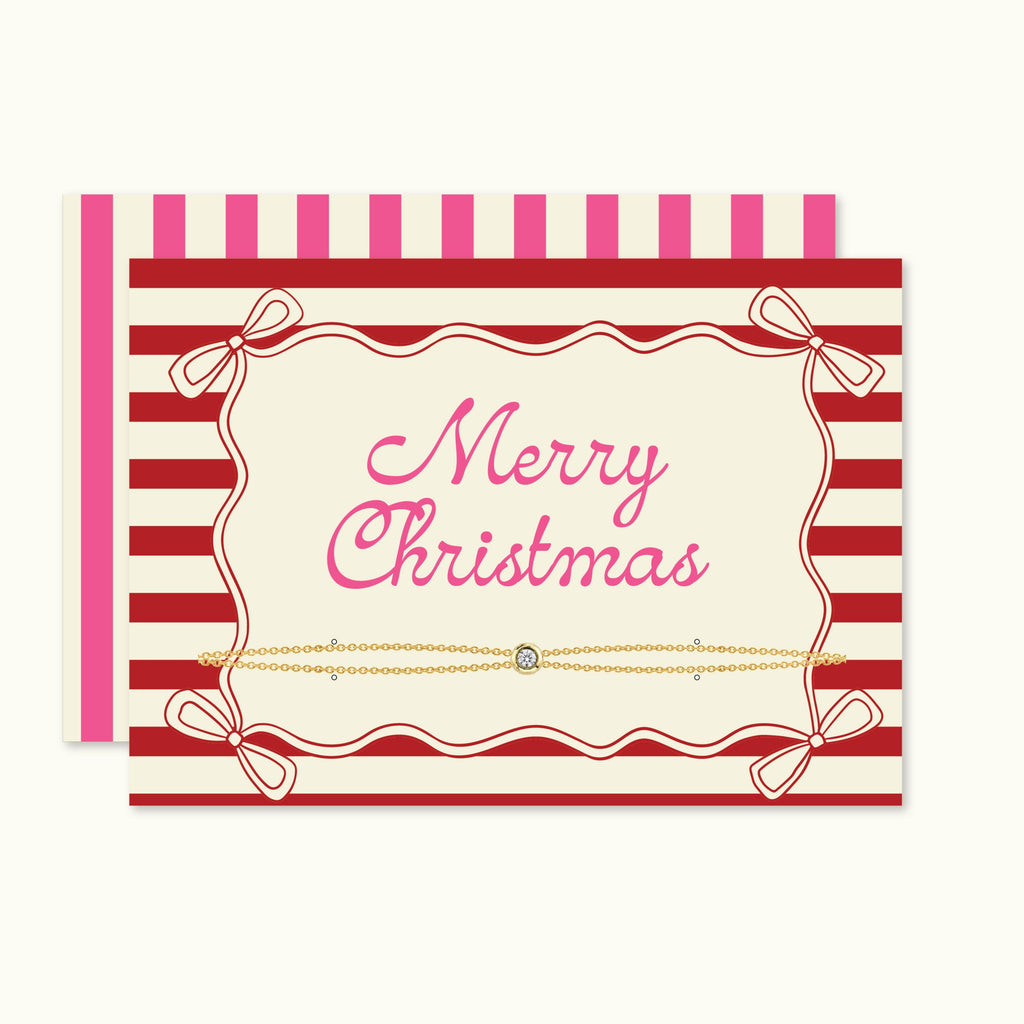 Merry Christmas Card with Double Delight Bracelet